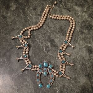 Elegant Silver and Turquoise Necklace